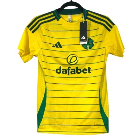 Adidas Celtic Away FC Shirt Yellow Small New - Picture 1 of 5